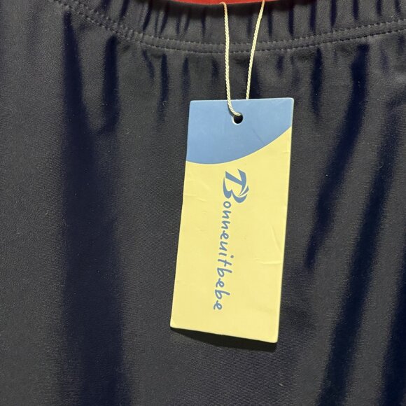 2 High-Waisted Bikini Bottoms BONNEUITBEBE Blue (NWT) & Maroon Sz 2XL - Picture 5 of 5